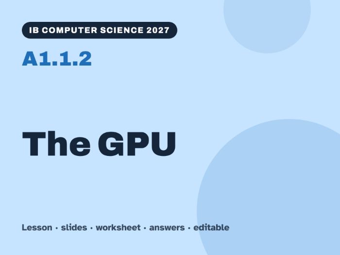 IB Computer Science 2027 – A1.1.2 The GPU – Lesson & Worksheet