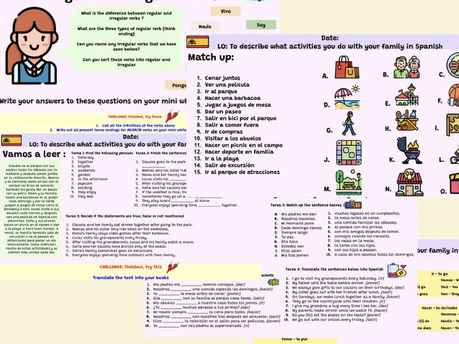 GCSE AQA Spanish Unit1 Lesson 6: Con mi familia me gusta