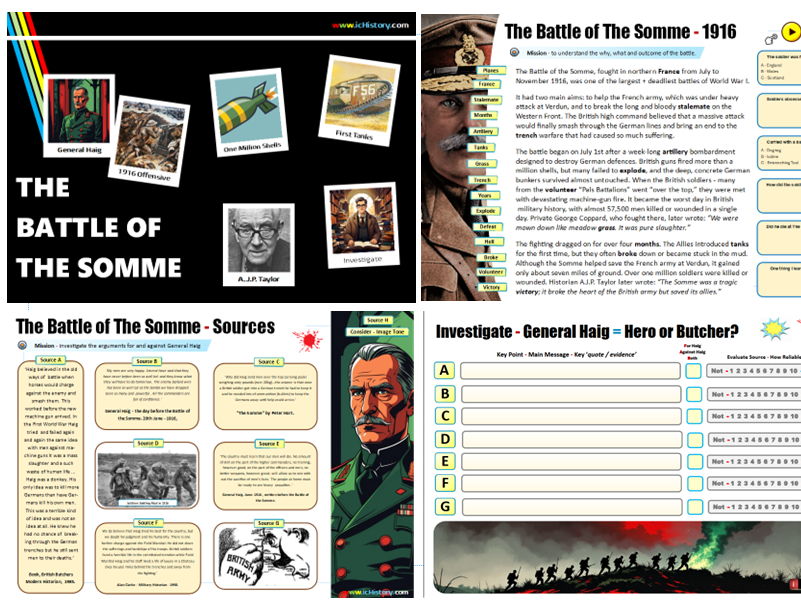 WW1 - The Battle of the Somme, 1916.