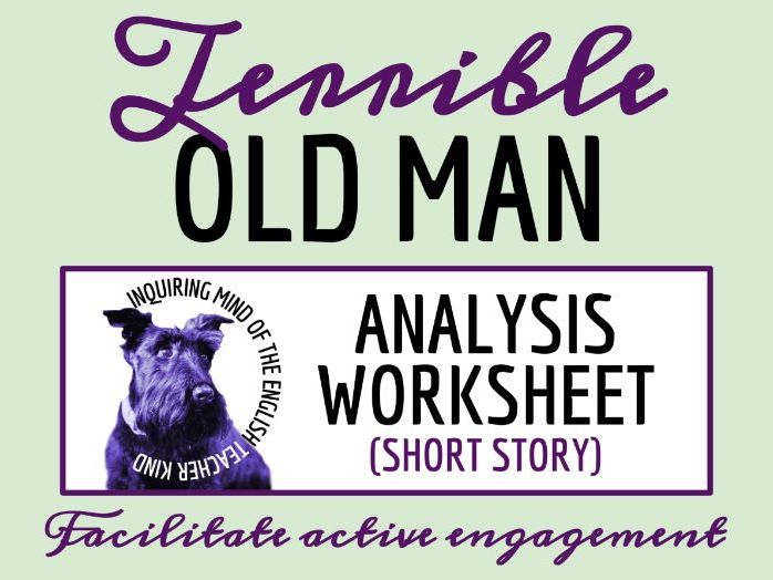 "The Terrible Old Man" by H.P. Lovecraft Close Reading Analysis Worksheet