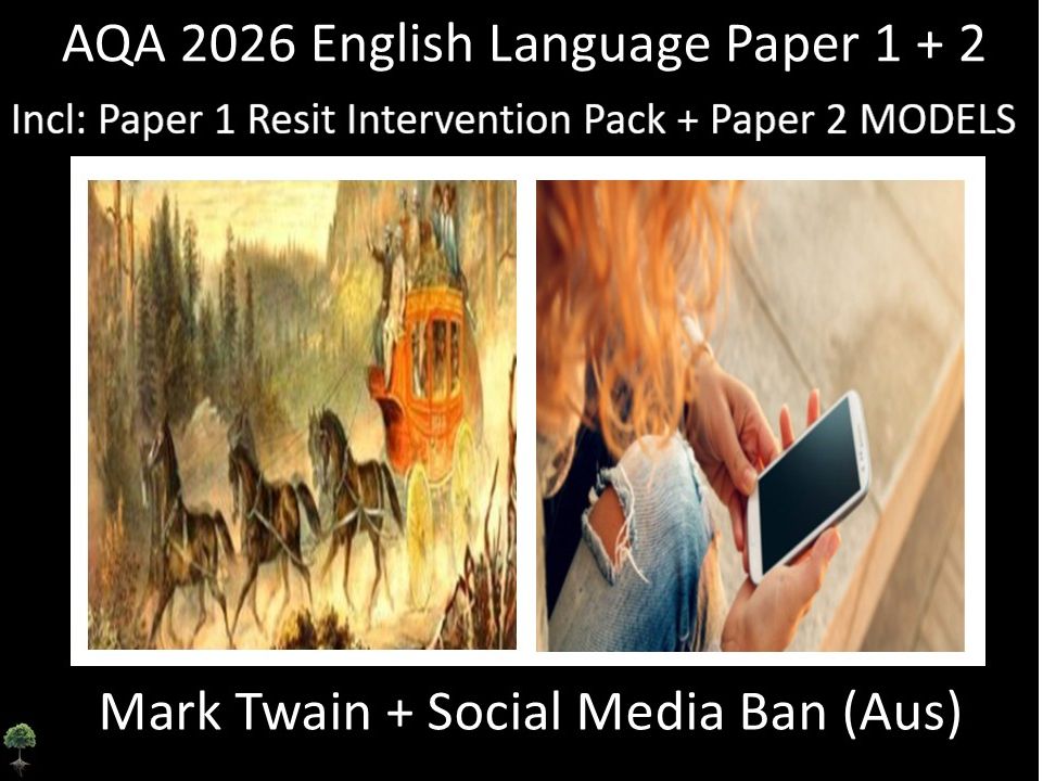 Two AQA 2026 English Language Paper 1 + 2 Mocks | Resit Intervention | Models