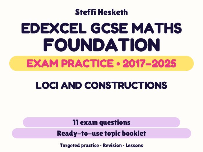 Edexcel GCSE Maths Foundation: Loci and constructions Exam Questions | 2017-2025