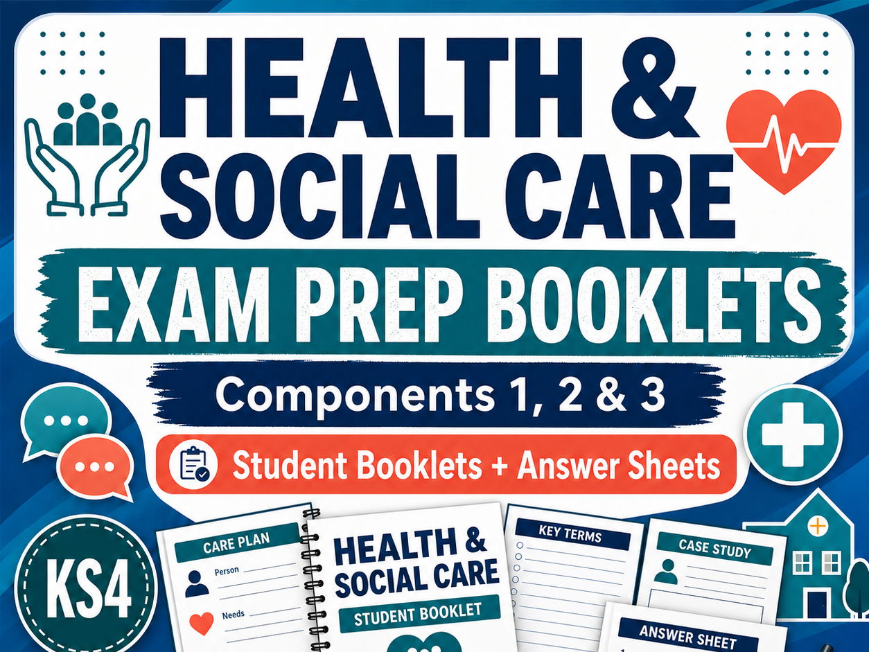 OCR Cambridge National Health and Social Care Complete Booklet Bundle ...