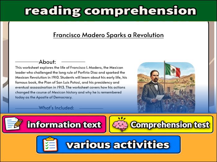 Francisco Madero Sparks a Revolution  & Comprehension Test