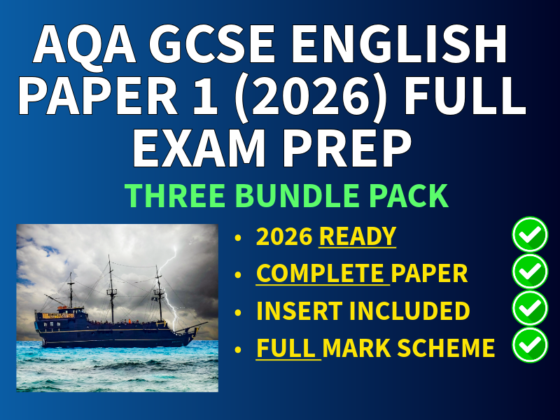 AQA Style GCSE Practice English Language Paper 1, 3 Bundle Pack Vol 2 - 2026 Ready
