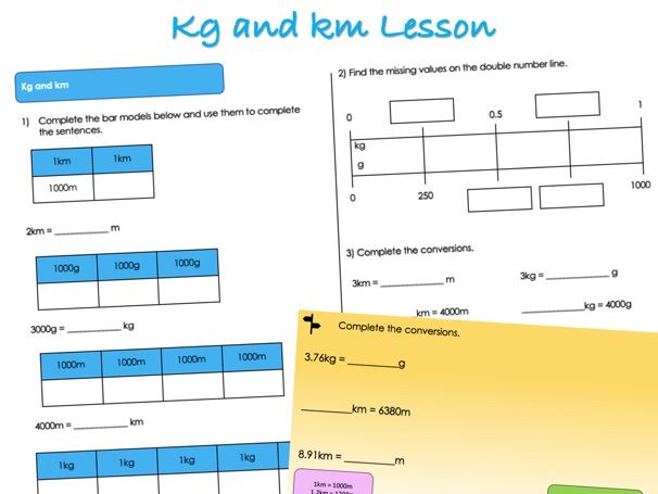 Year 5 Converting Units - kg and km Lesson