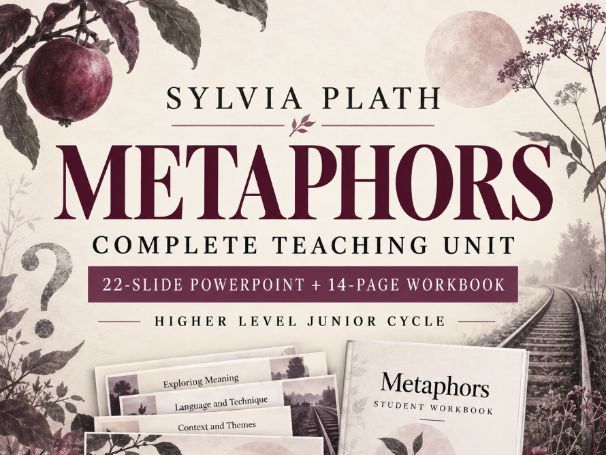 Sylvia Plath Metaphors Complete Unit | PowerPoint and Student Workbook