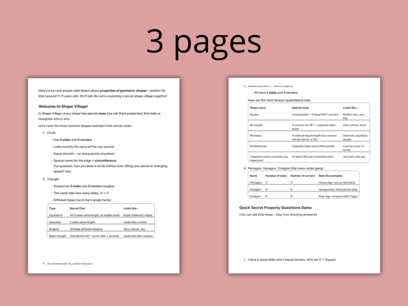 Shape Village: A Fun Geometry Guide for Grades 2-5