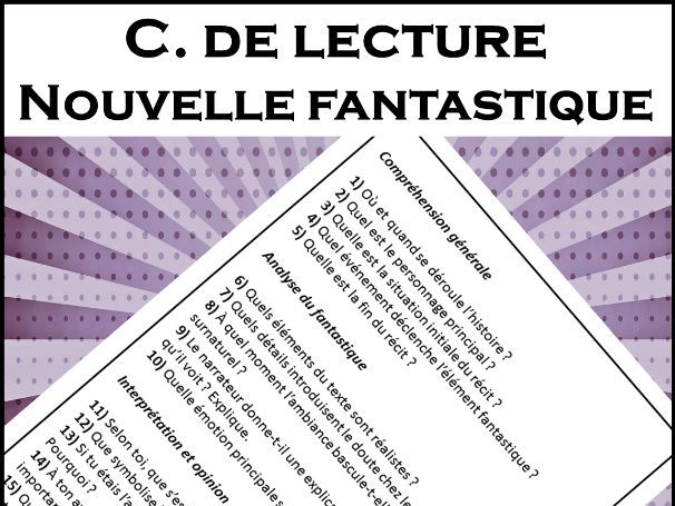 Compréhension de lecture - Nouvelle fantastique