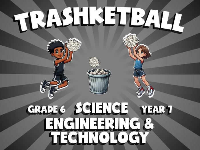 Engineering & Technology TRASHKETBALL Science Game | No-Prep Year 7 Review Activity
