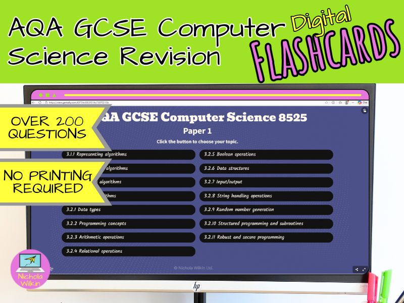 AQA GCSE Computer Science 8525 revision flashcards