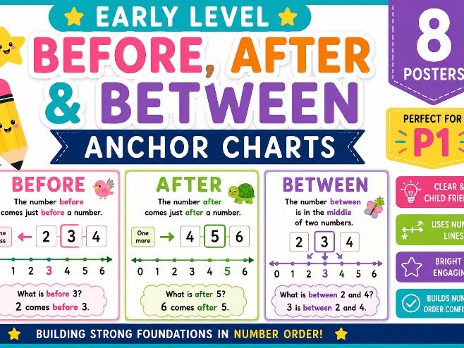 Before, After and Between Early Level Anchor Charts