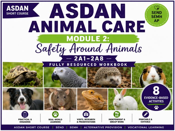 ASDAN Animal Care Short Course – Module 2: Safety Around Animals (2A1–2A8)