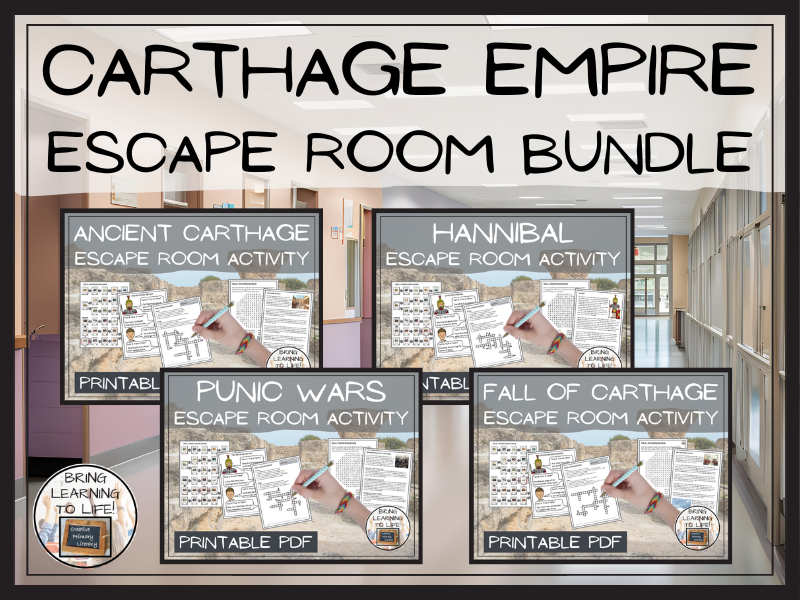Ancient Carthage Escape Room Activity Bundle | Year 5 or Year 6