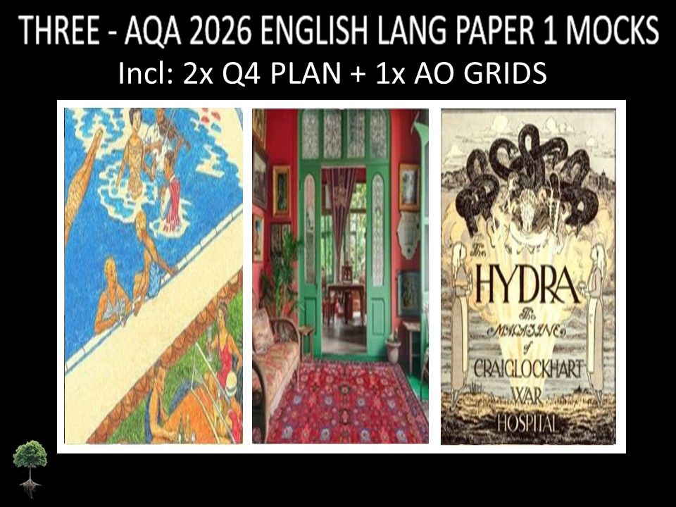 THREE - AQA PAPER 1 | 2026 FULL MOCKS | Q4 PLAN | AO GRIDS