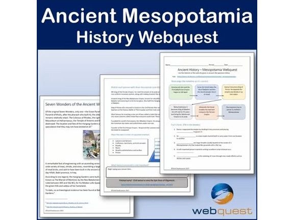 Mesopotamia Webquest - Ancient History - Editable Digital Activity