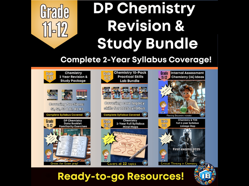 IB DP Chemistry - Full 2 Year Course Revision Bundle SL & HL - 2026