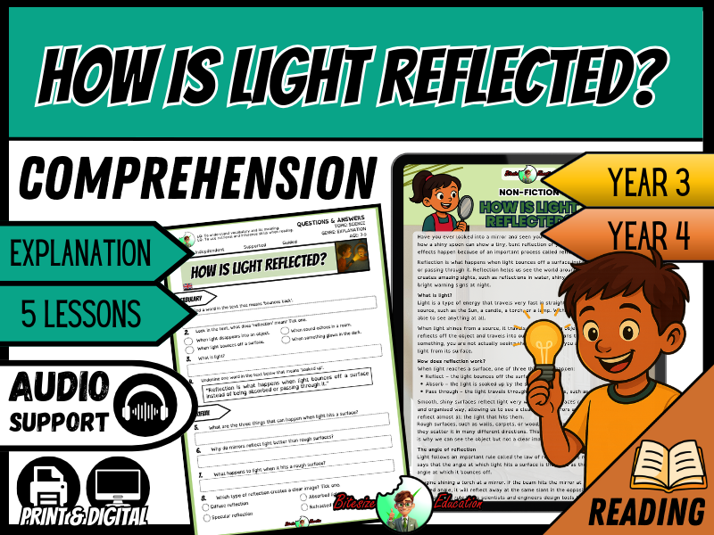 How Is Light Reflected? | Reading Comprehension | Year 3/4