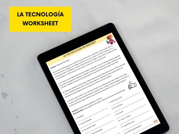 La tecnología Worksheet
