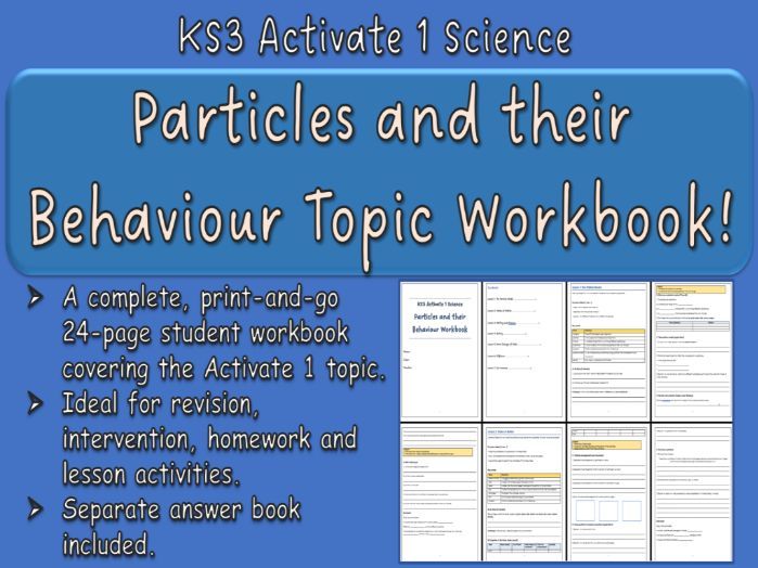 Particles Workbook KS3 Activate 1 Science
