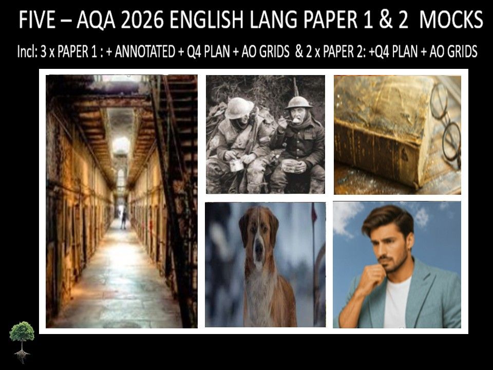 FIVE - AQA PAPER 1 & 2 | 2026 FULL MOCKS | ANNOTATED | Q4 PLAN | AO GRIDS