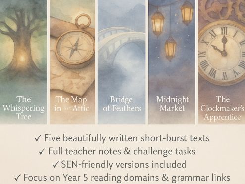 KS2 Editable reading comprehension- (Y5)- Fiction