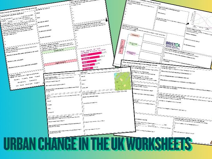 Urban Change in the UK Worksheets (AQA GCSE Geography)