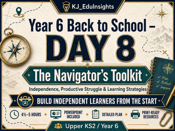 Year 6 Back to School: Day 8 – Navigator’s Toolkit | Independence, Productive Struggle & Learning