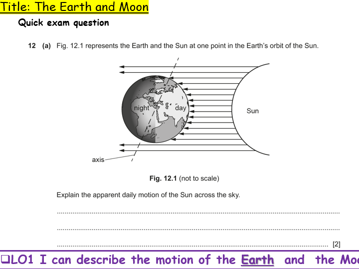 Earth and Moon for IGCSE Physics 0625 CIE Unit 6