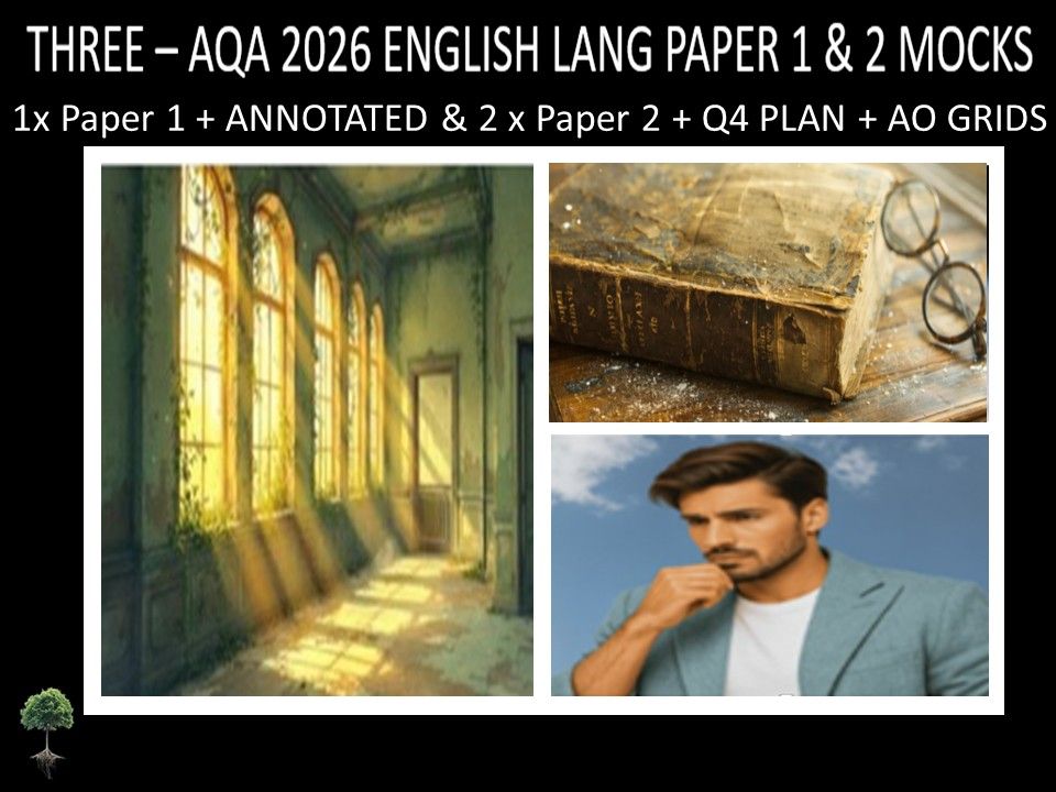 THREE - AQA PAPER 1 & 2 | 2026 FULL MOCKS | ANNOTATED | Q4 PLAN | AO GRIDS