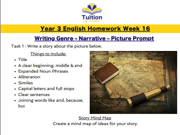 16. Year 3 -Creative Writing & Spelling Practice