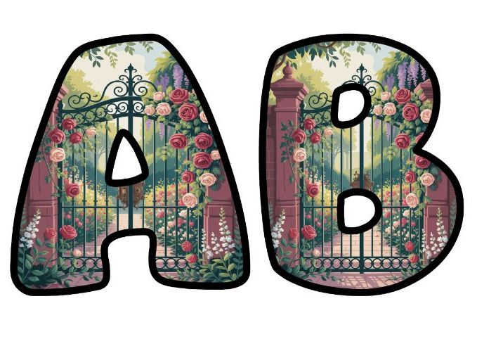 The Secret Garden Writing Classroom Display | Lettering Set | Upper & Lowercase, 0-9 and Signs