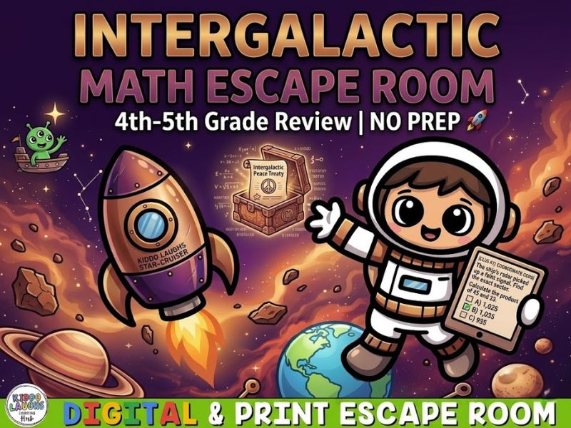 Numeracy Day Maths Escape Room | End of Term Revision (Ages 7-9)
