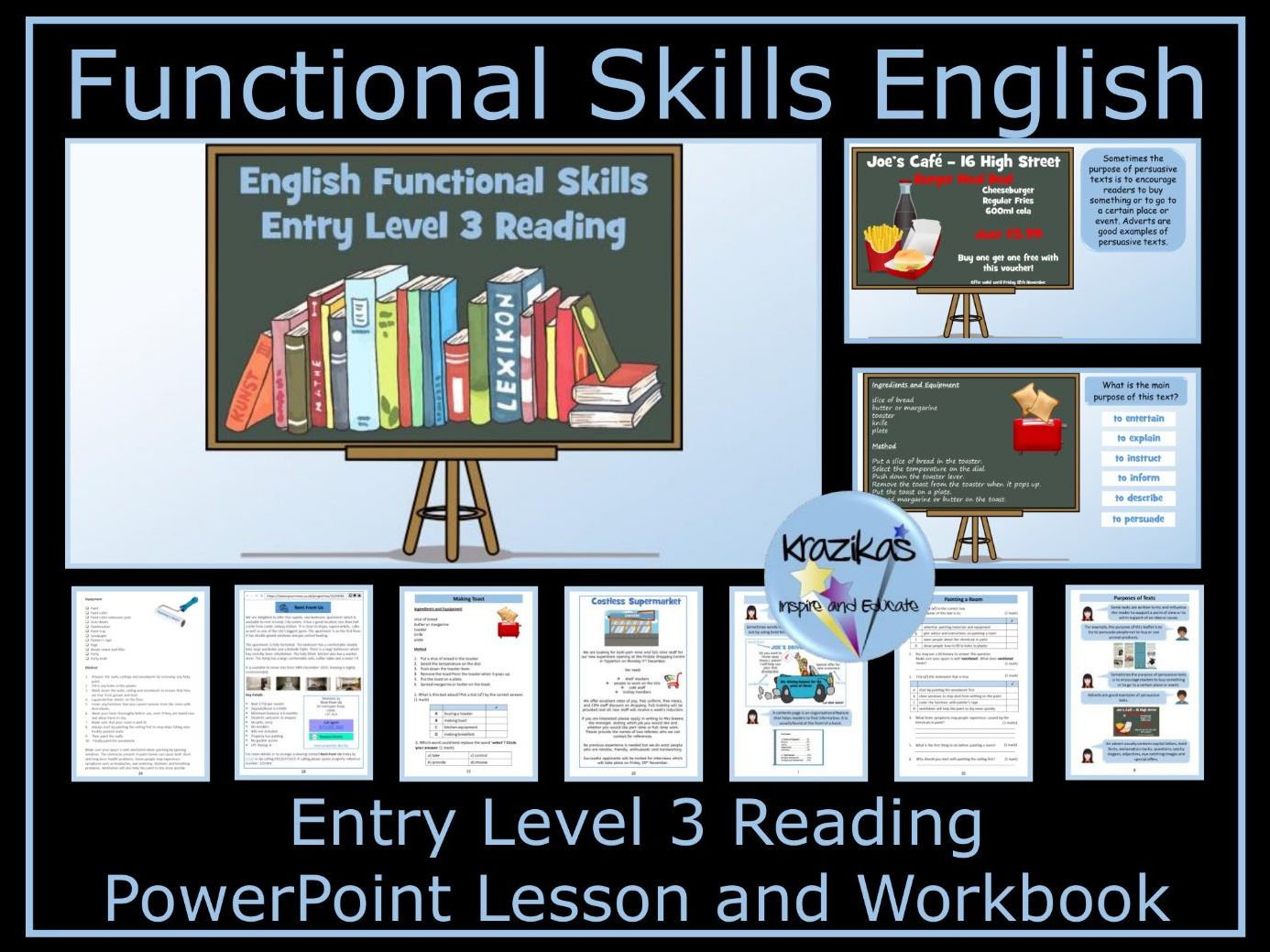 English Functional Skills - Entry Level 3 - Reading Bundle