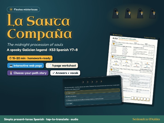 Spooky Spanish Ghost Legend: Interactive Task