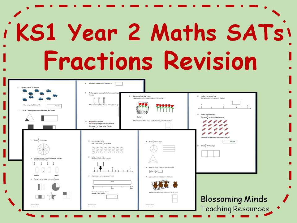 KS1 Year 2 Maths SATs revision - Fractions- Differentiated ...