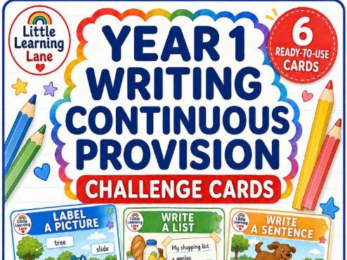 Year 1 Writing Continuous Provision Cards