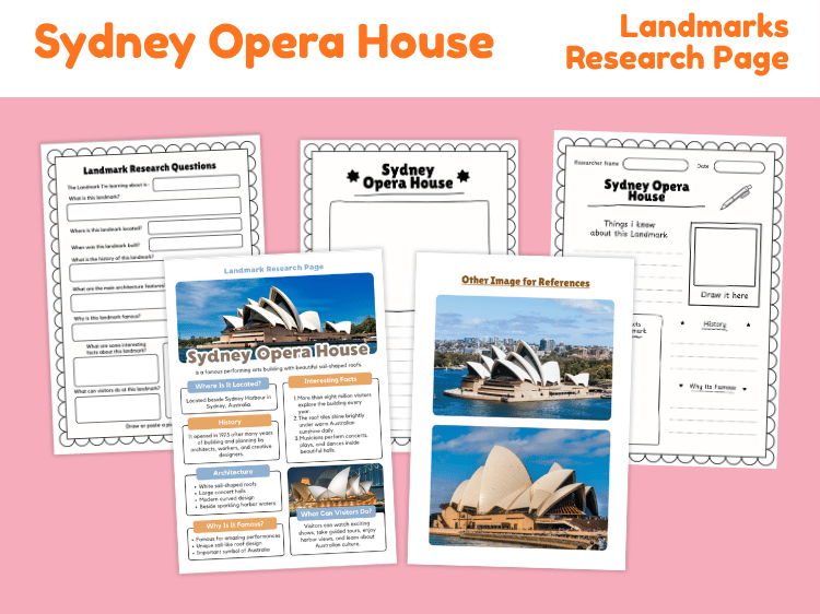 Sydney Opera House Research Project | Landmark Worksheets