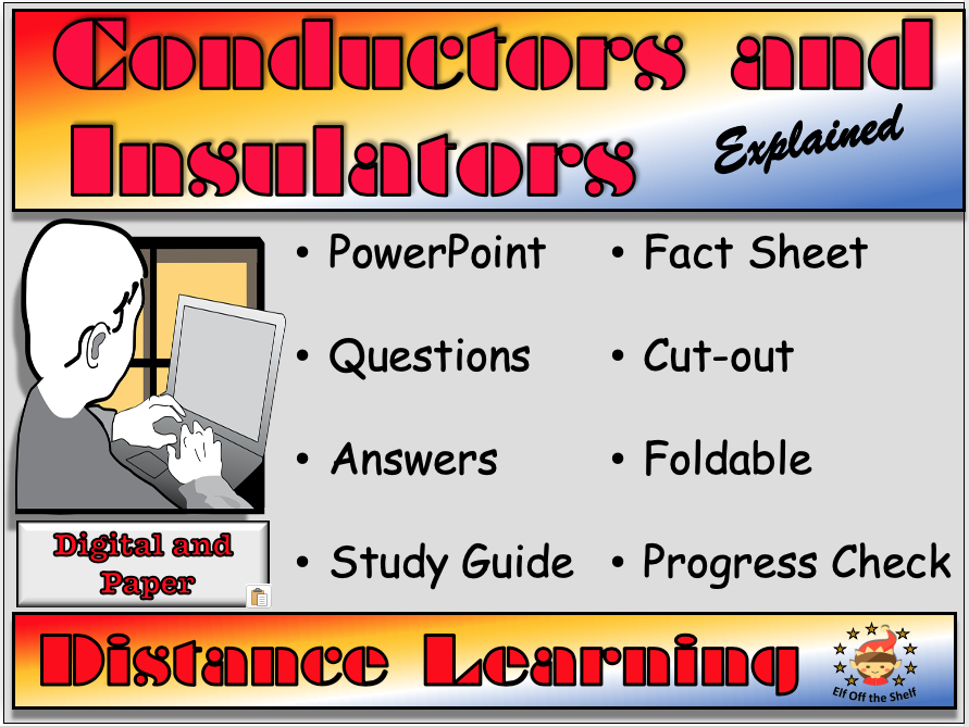 Conductor and Insulators Explained Distance Learning or Home Learning Pack KS3 Teaching Resources