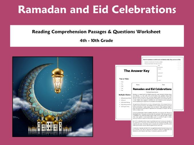 Ramadan and Eid Celebrations: Reading Comprehension Passages ...