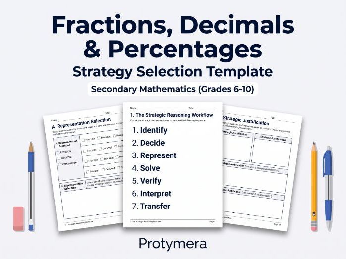 Fractions, Decimals & Percentages Strategy Selection: Value Conversion, Representation and Solve