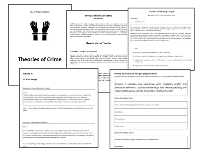 Teaching Booklet: Theories of Crime (Booklet 1)
