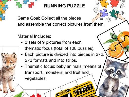 Active Learning Monster Puzzle Relay | EYFS & KS1 Brain Break Game