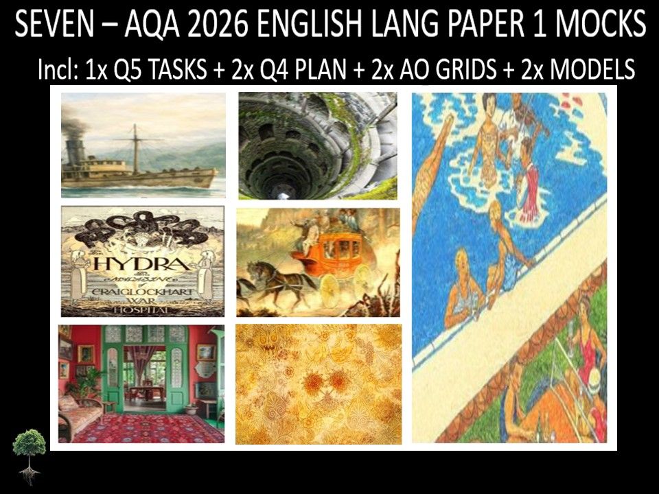 SEVEN - AQA PAPER 1 | 2026 FULL MOCKS | Q5 TASKS | Q4 PLAN | AO GRIDS | MODELS