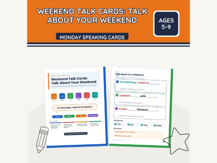 Weekend News Talk Cards for EAL, KS1 & KS2