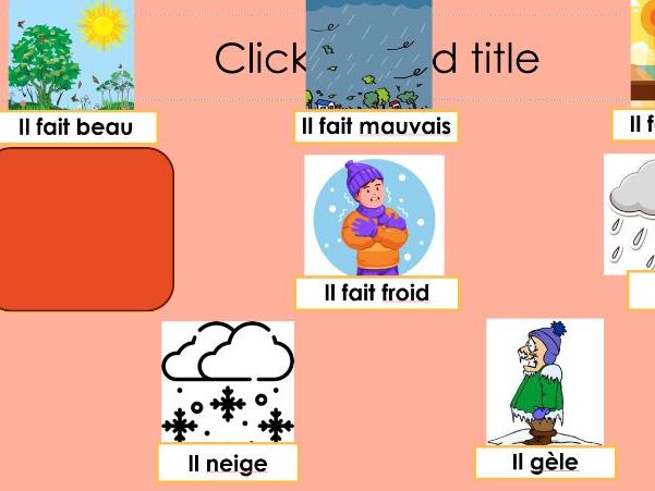 GCSE /IGCSE French - Weather / climate - Le temps qu'il fait - Edexcel - Y10 PPT