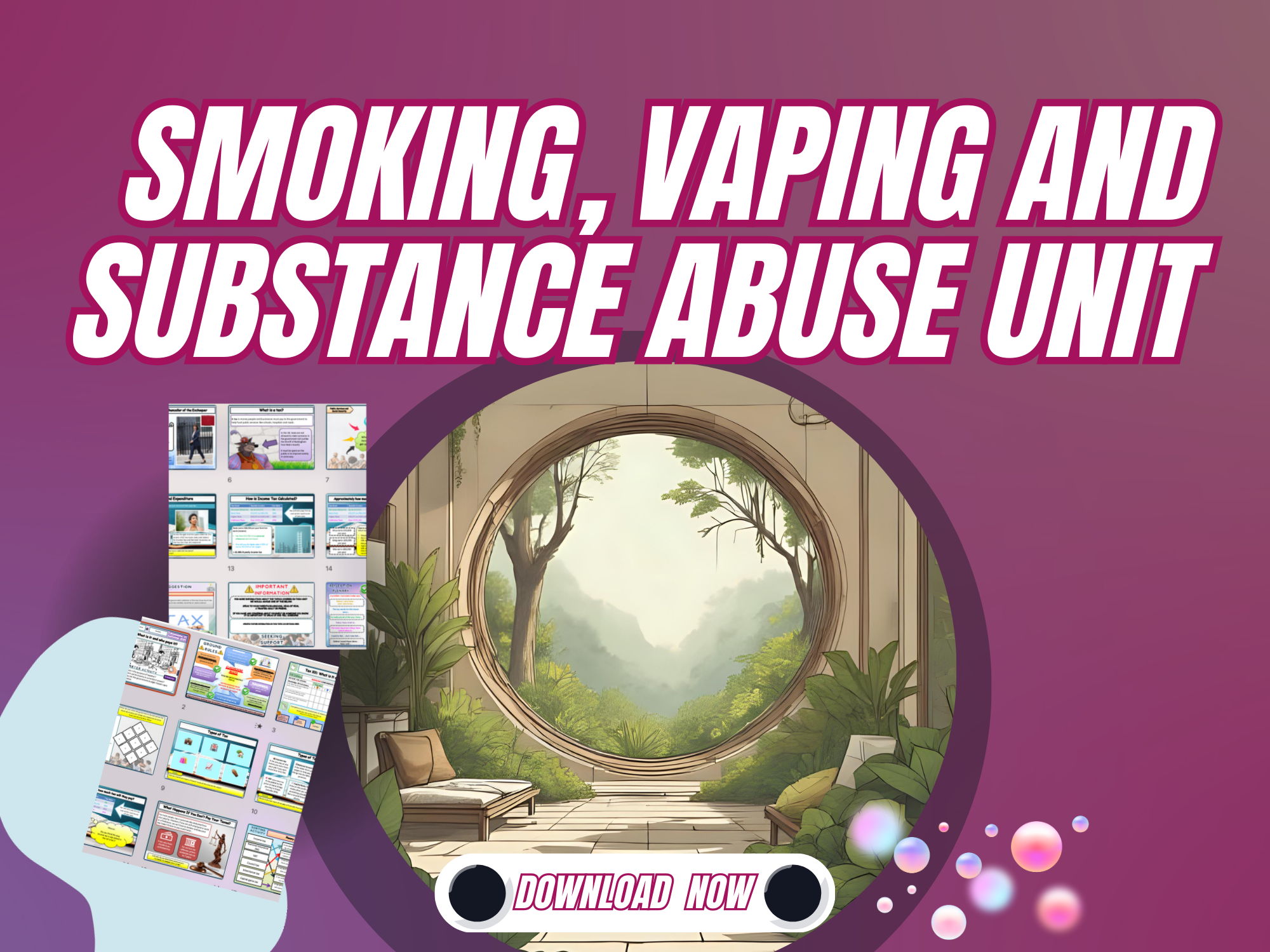 Smoking, vaping and substance use PSHE lessons KS3 KS4