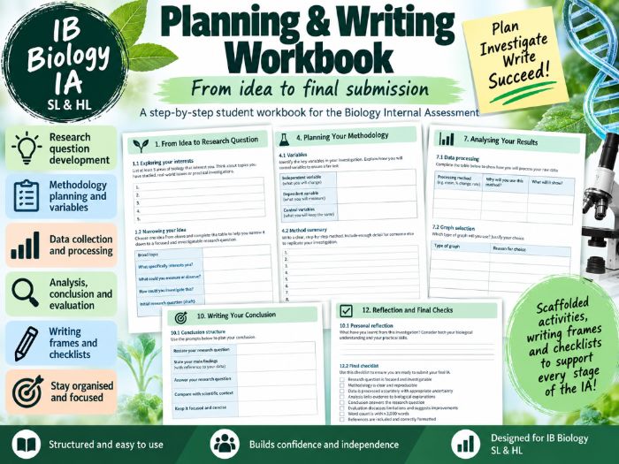 IB DP Biology IA Student Planning and Writing Workbook (First Exams 2028)