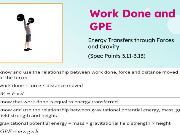 IGCSE Physics: Work Done and GPE | Edexcel Modular | Unit 3 | L8