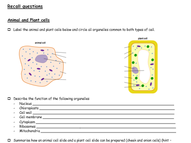 AQA COMBINED SCIENCE TRILOGY 4.1 CELL BIOLOGY AND 4.2 ORGANISATION COMPLETE REVISION BOOKLET